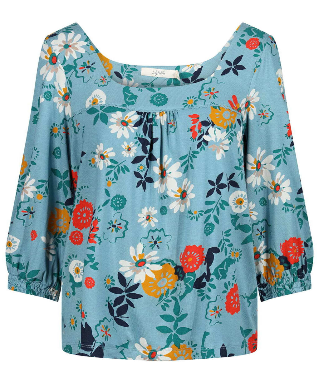 Women's Lily and Me Poppy Top - Duckegg
