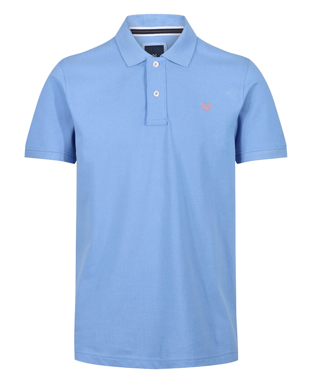 Men's Crew Clothing Classic Pique Polo Shirt - Cornflower Blue