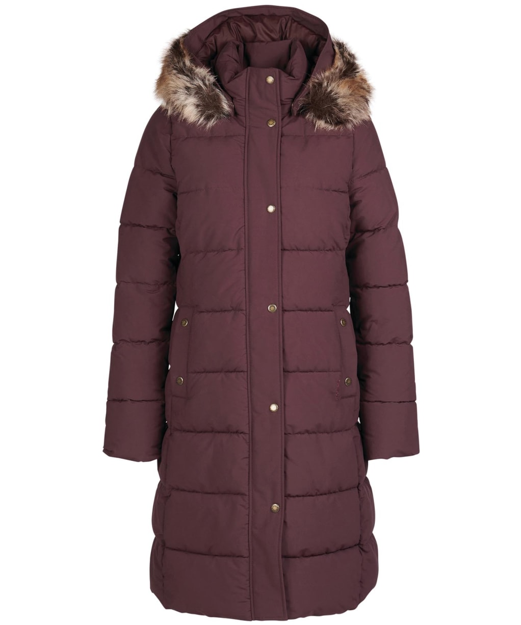 Women's Barbour Grayling Quilted Jacket - Black Cherry