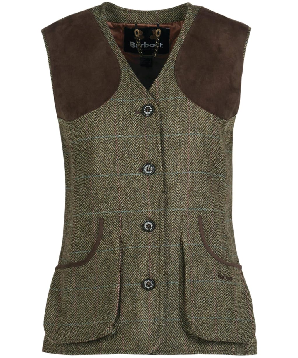 Women's Barbour Fairfield Wool Gilet - Gardenia / Brown