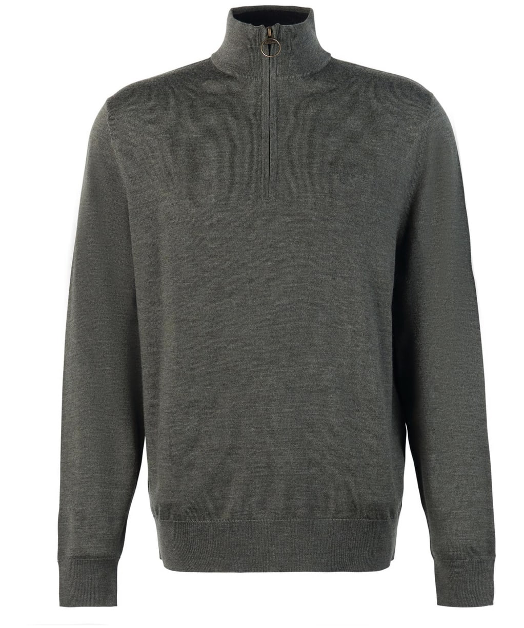 Men's Barbour Loyton Merino Half Zip Sweatshirt - Olive Marl