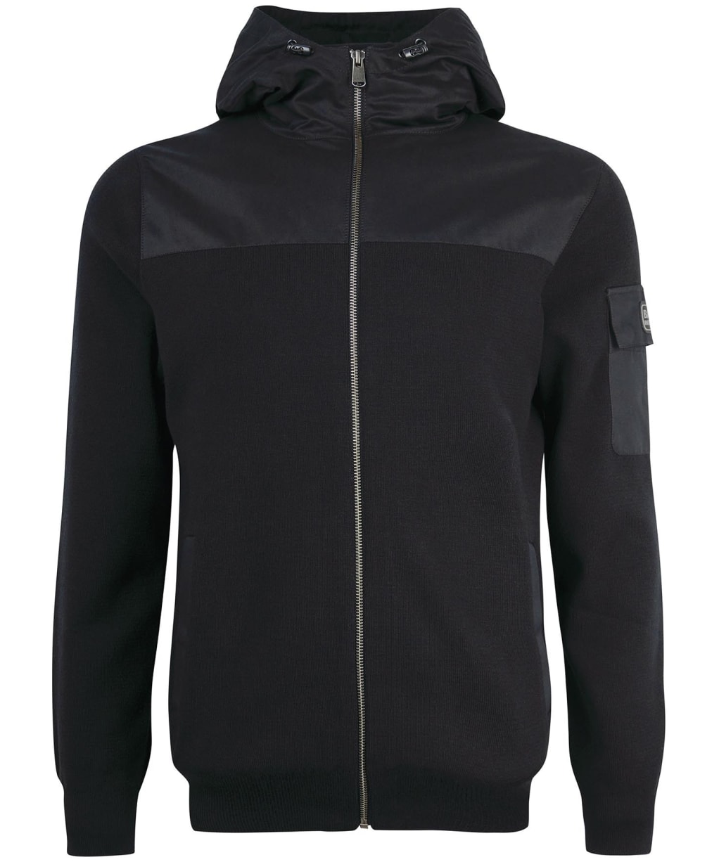 Men's Barbour International Atomic Knitted Hoodie - Black