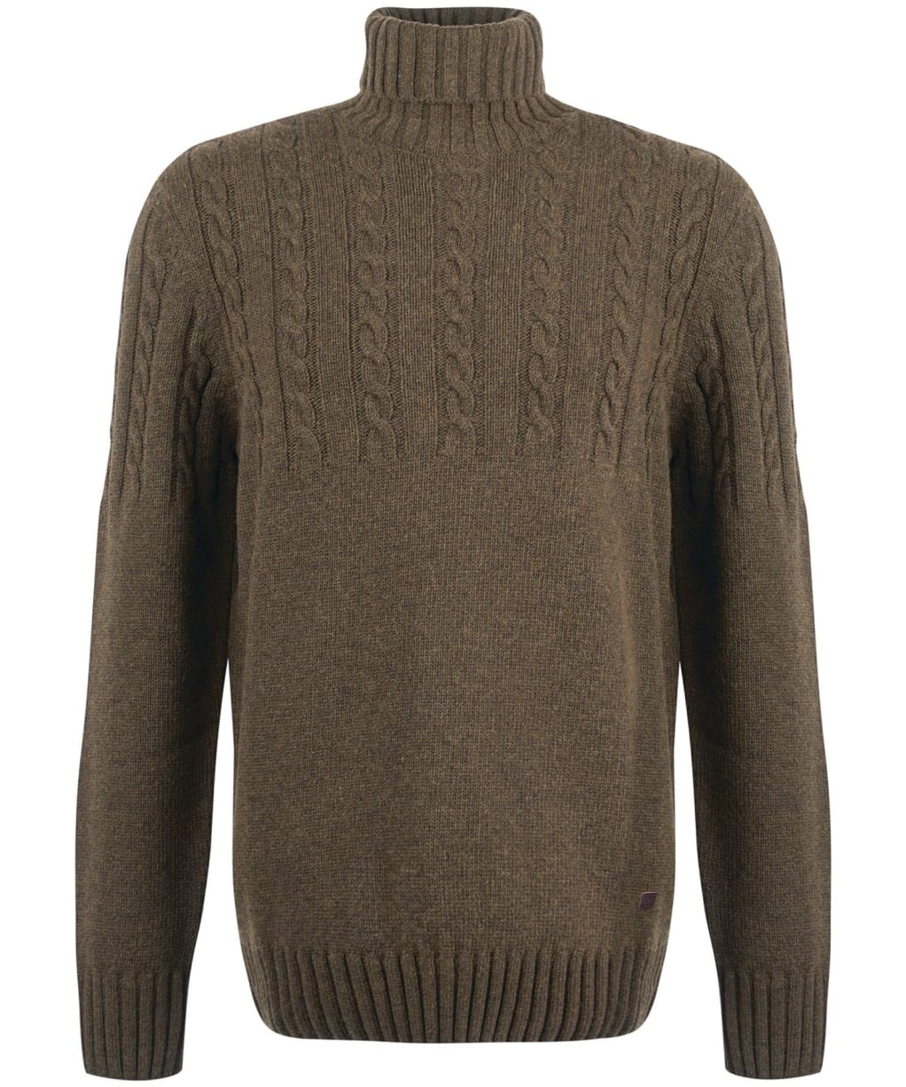 Men's Barbour Duffle Cable Rollneck - Willow Green