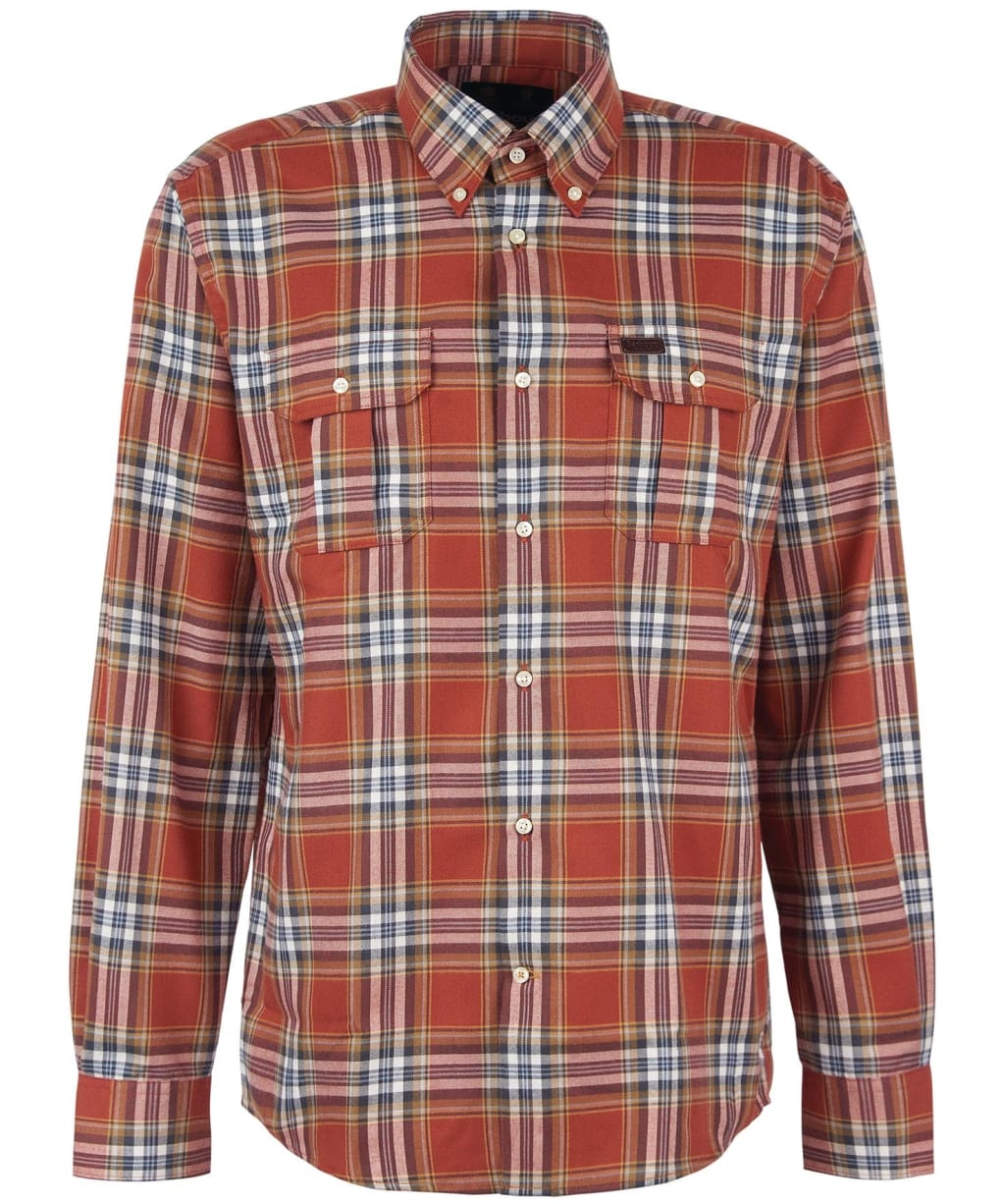 Men’s Barbour Singsby Thermo Weave Shirt - Rust