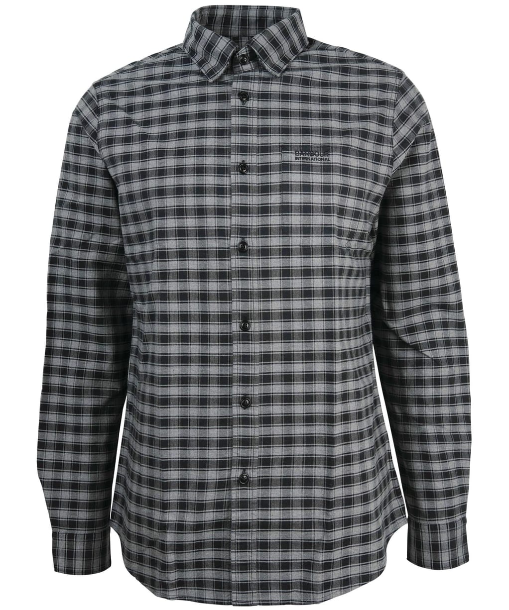 Men's Barbour International Cable Shirt - Asphalt