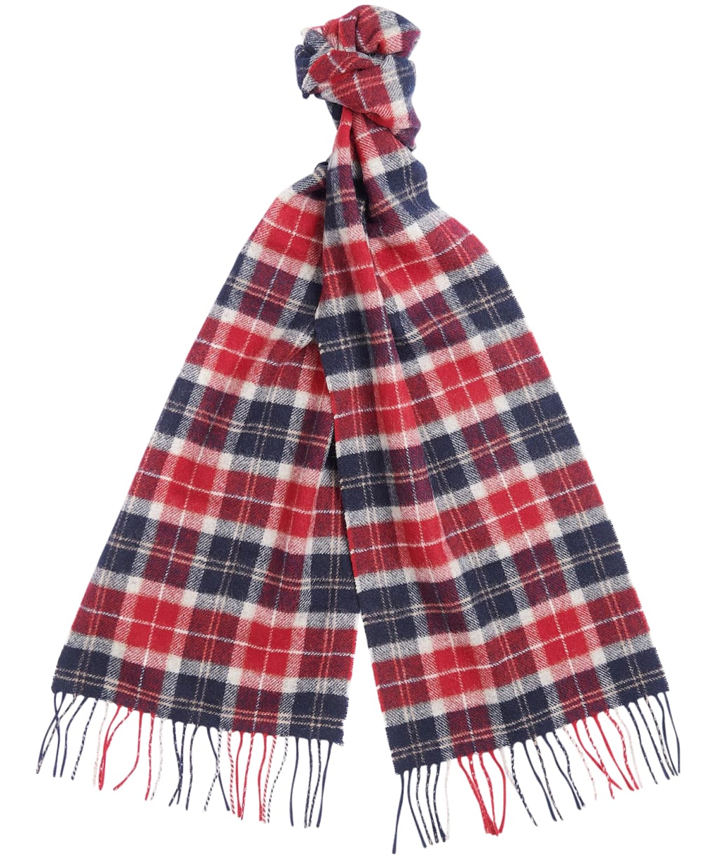 Barbour Tartan Lambswool Scarf - Cranberry Tartan