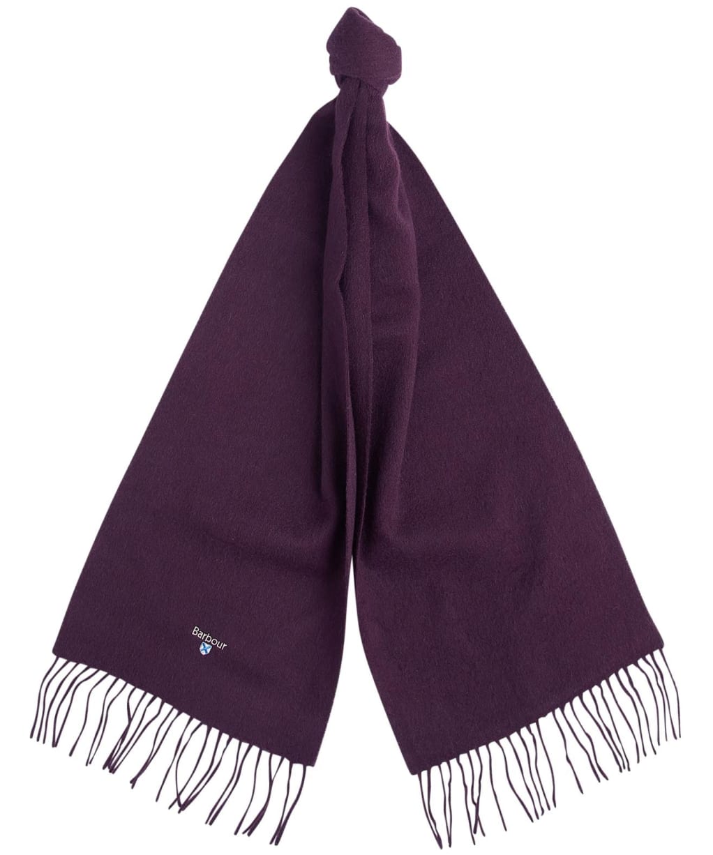 Barbour Plain Lambswool Scarf - DAMSON 2