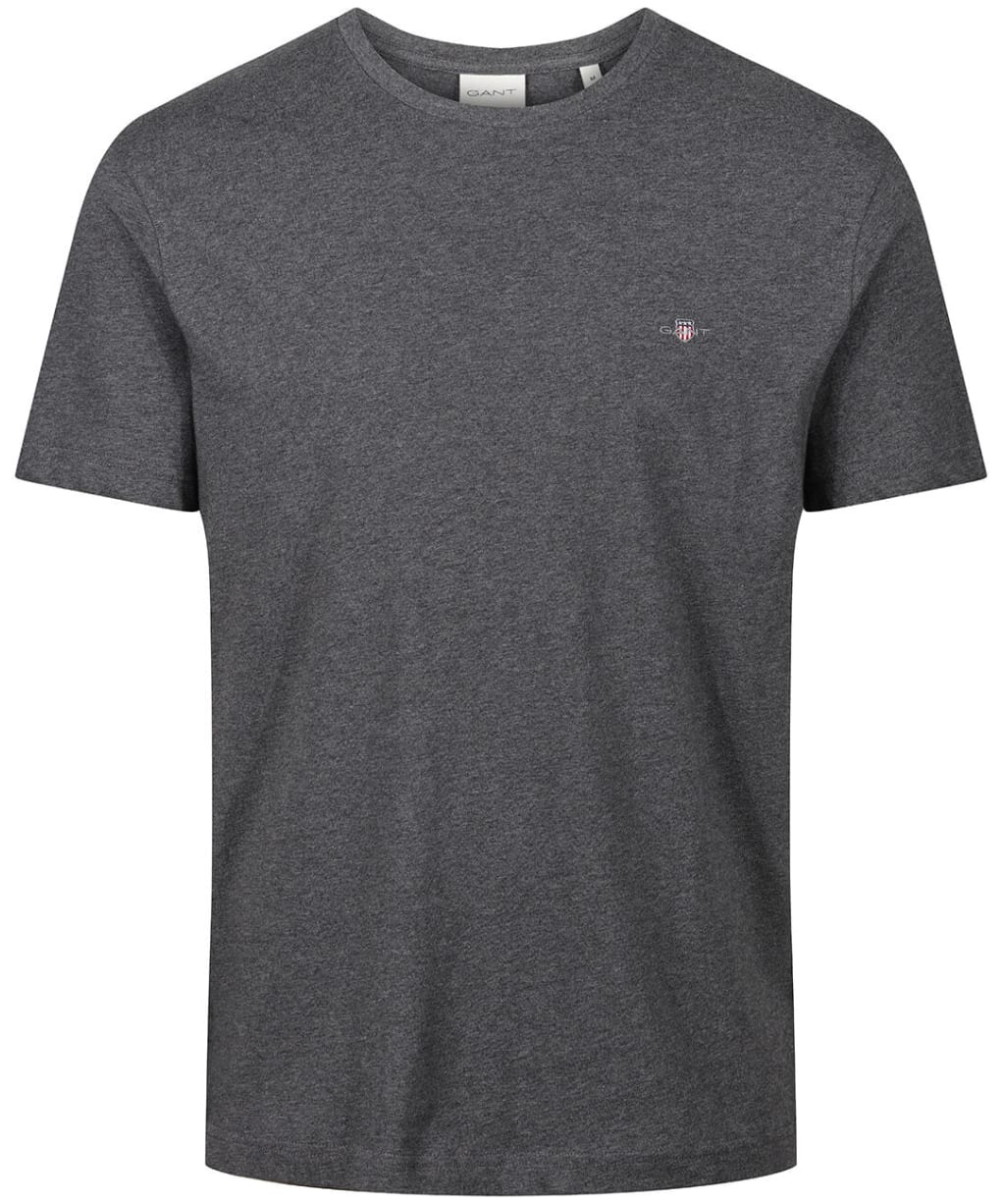 Men's Gant Regular Shield Cotton T-Shirt - Antracite Melange