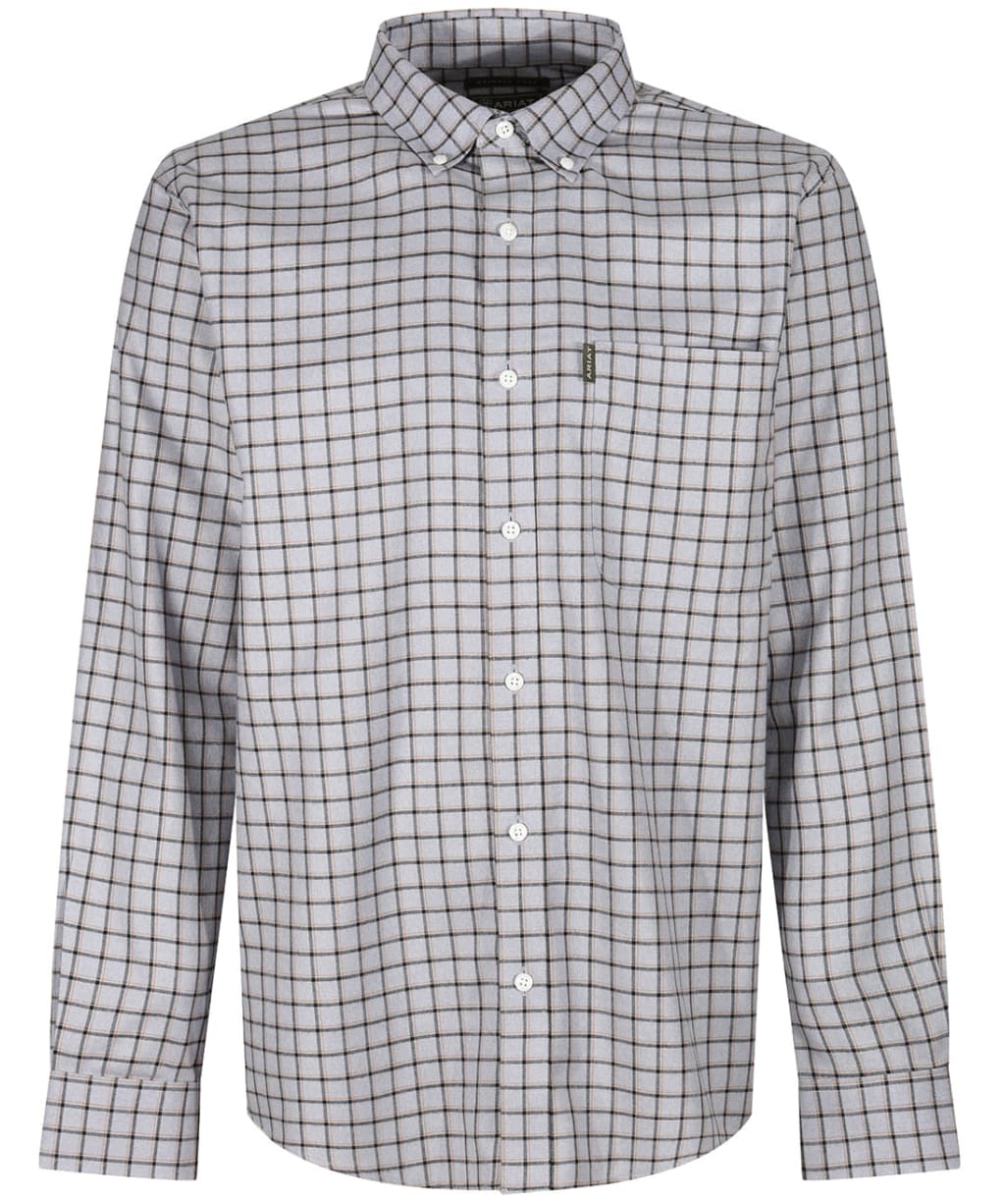 Men's Ariat Clement Button Down Flannel Shirt - Grey Check