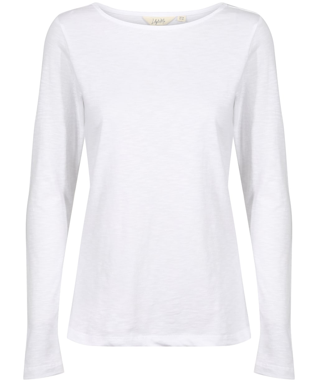 Women’s Lily & Me Monica Long Sleeve Cotton Top - White
