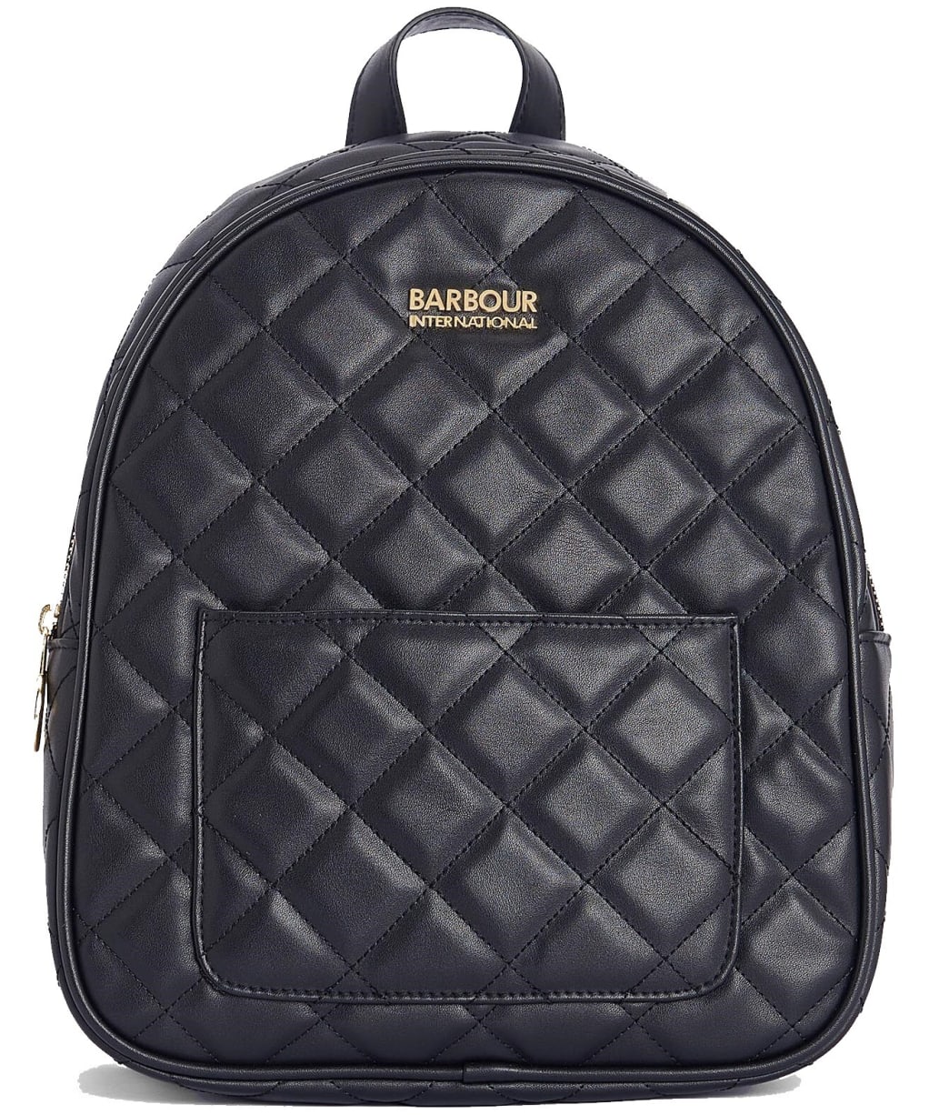 Women's Barbour International Quilted Uxbridge Backpack - Black
