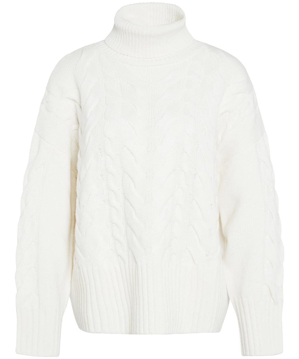 Women's Barbour Woodlane Roll Neck Jumper - Aran Tropical