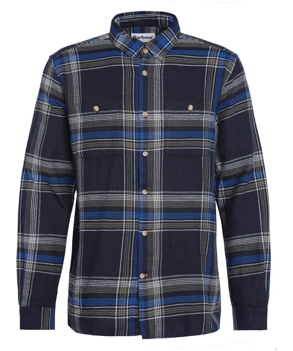 Men's Barbour Dartmouth Long Sleeve Cotton Shirt - Black