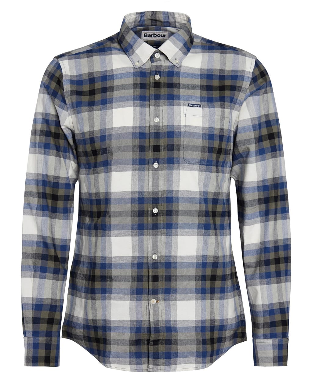 Men's Barbour Bowmont Long Sleeve Tailored Cotton Shirt - Olive