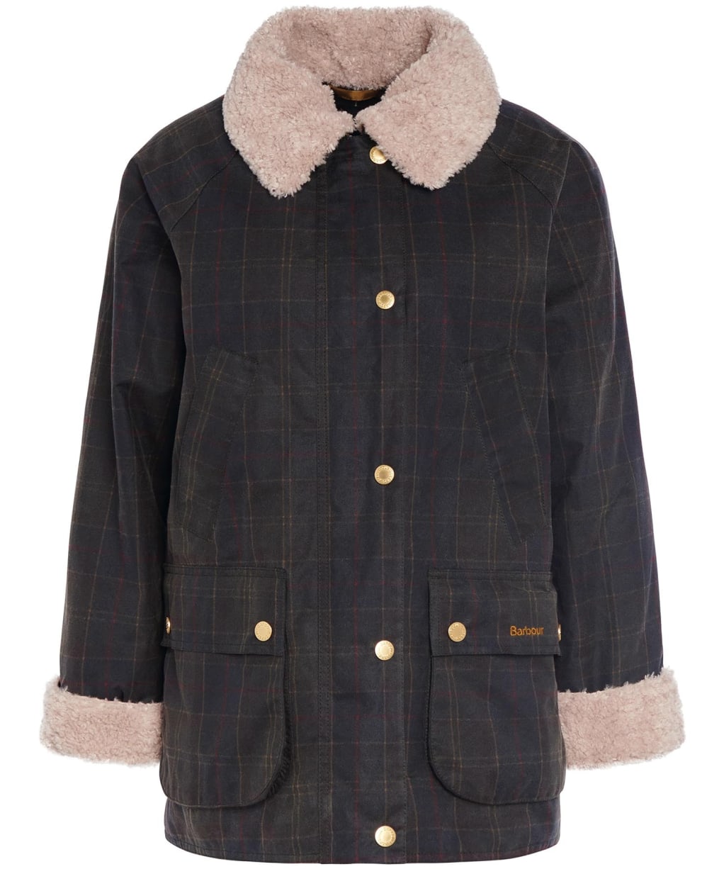 Women's Barbour Swainby Short Waxed Cotton Jacket - DULL CLASSIC/CLA