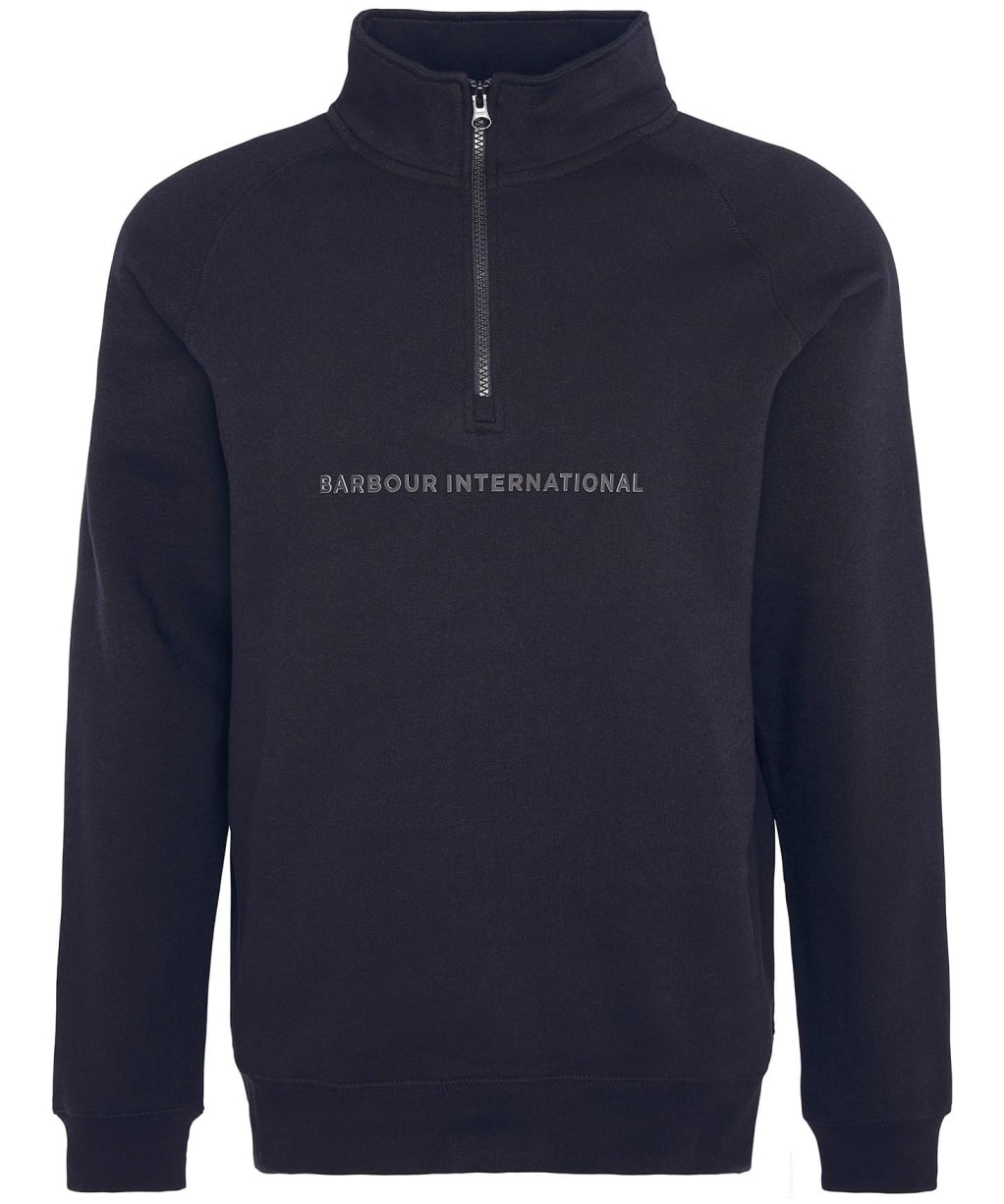 Men's Barbour International Shadow Half Zip Sweatshirt - Black
