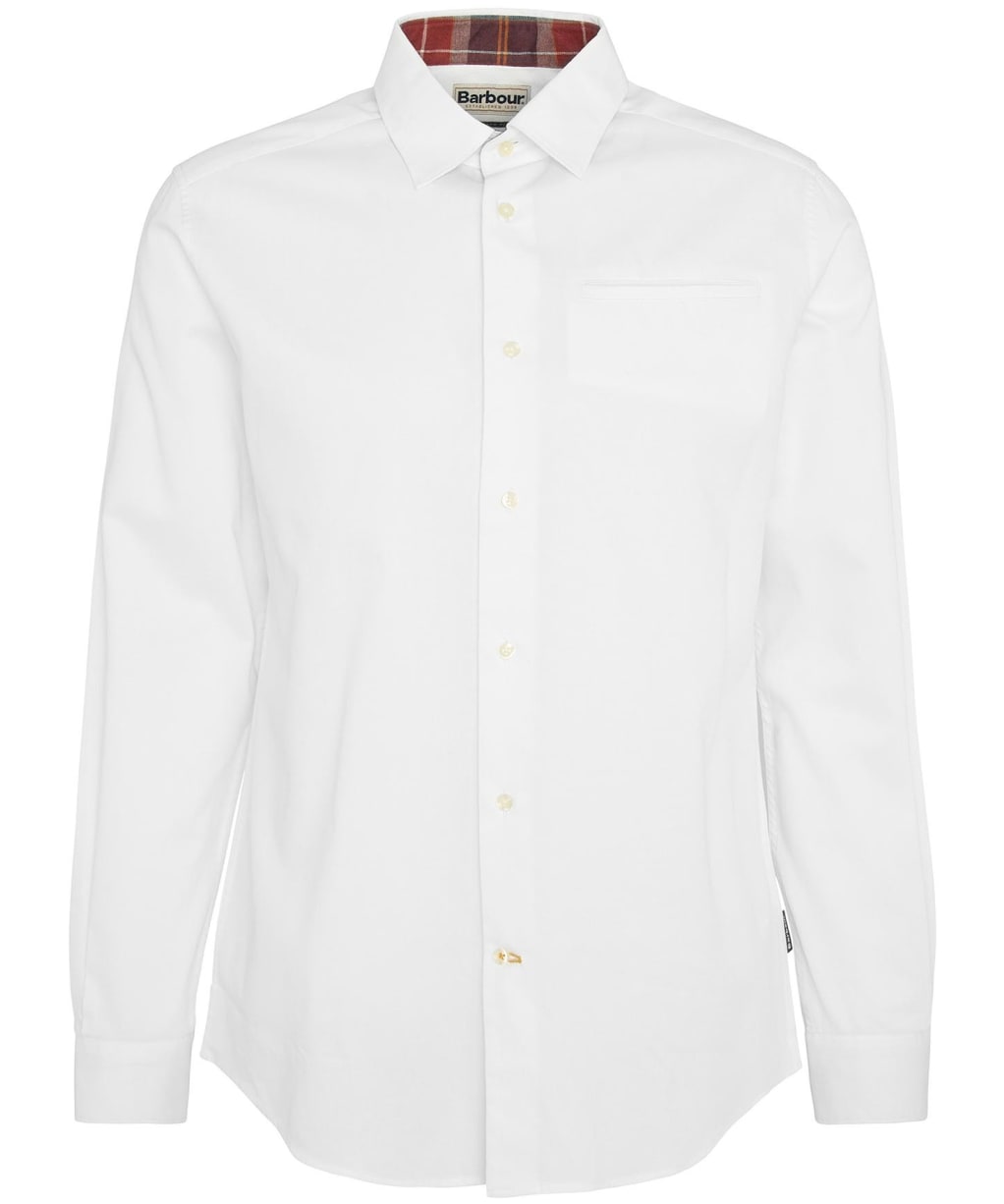 Men's Barbour Lyle Tailored Long Sleeve Shirt - White