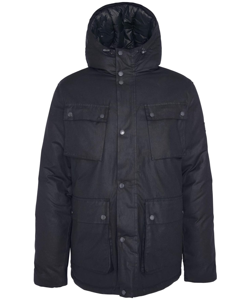 Men's Barbour International Galloway Waxed Cotton Jacket - Black