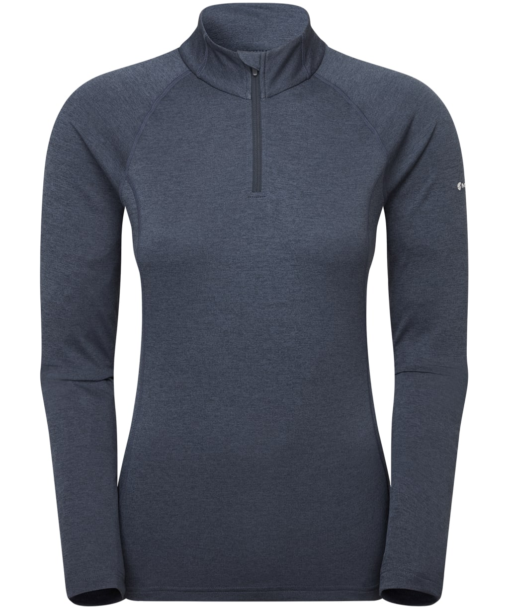 Women's Montane Dart Long Sleeve Zip Neck Top - Eclipse Blue