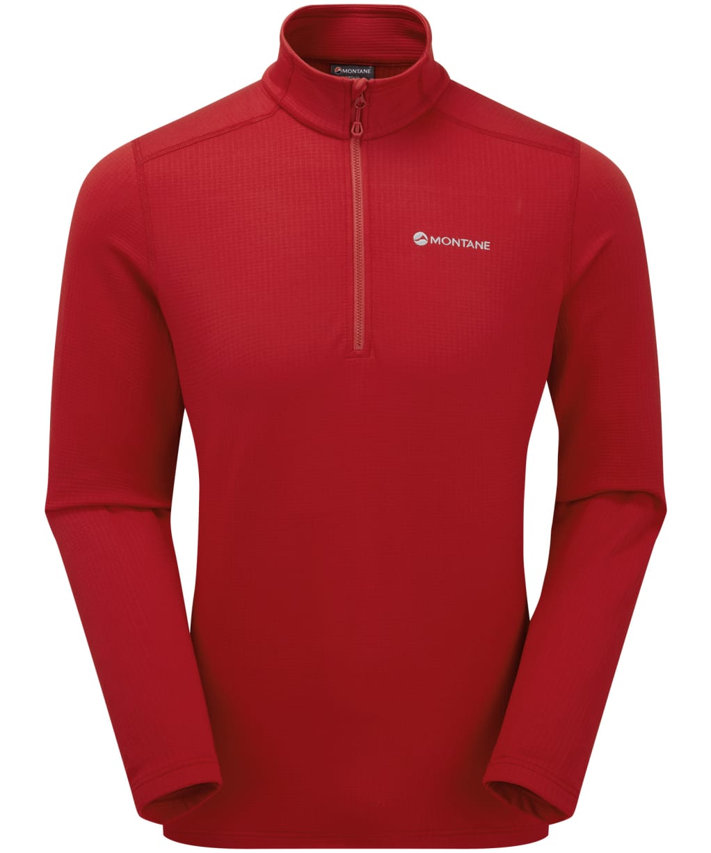 Men's Montane Protium Half-Zip Pull-On Mid Layer - Acer Red