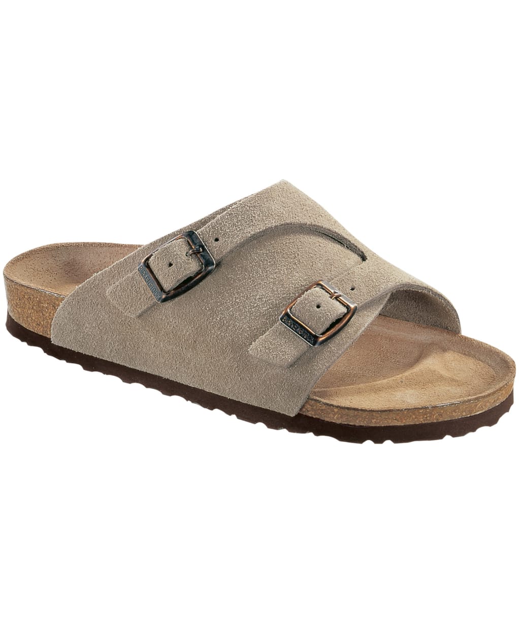 Women's Birkenstock Zürich Suede Leather Sandals - Narrow Footbed - Taupe