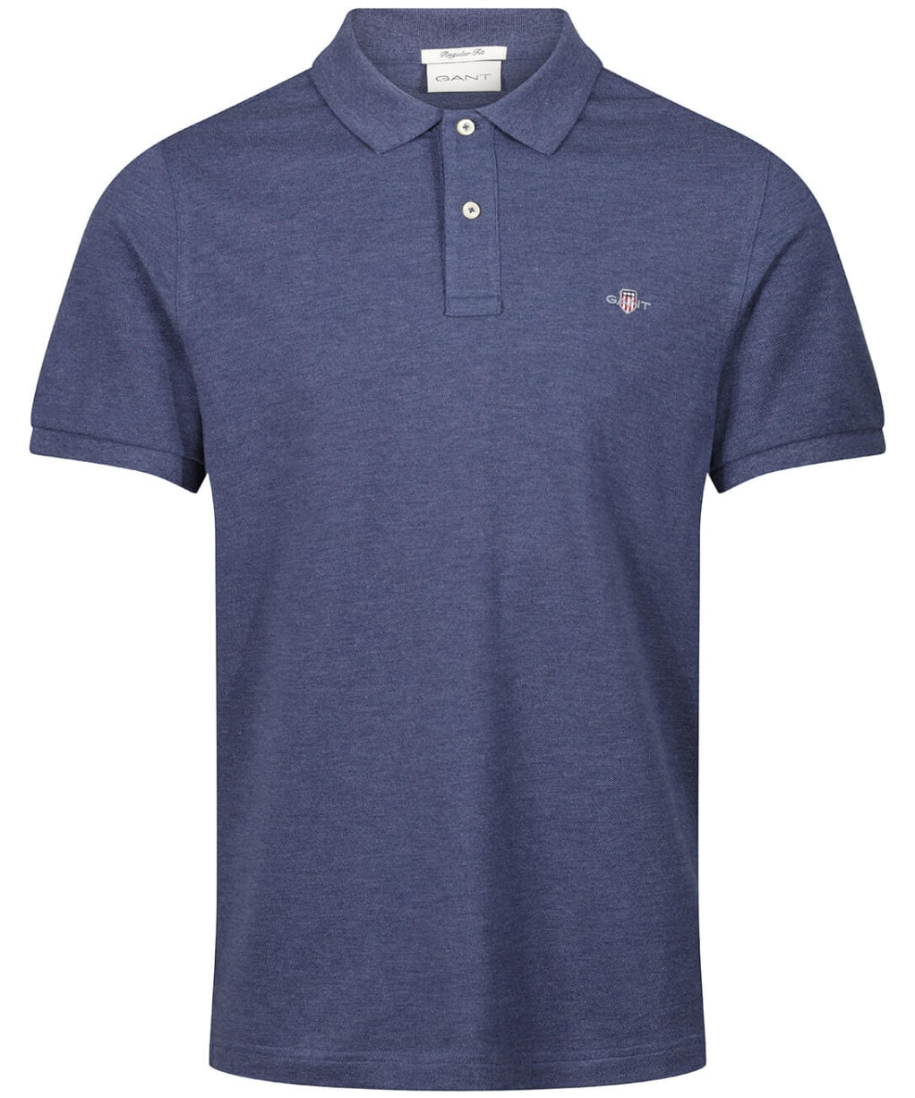 Men's GANT Original Pique Rugger Cotton Polo Shirt - Dark Jeansblue Melange