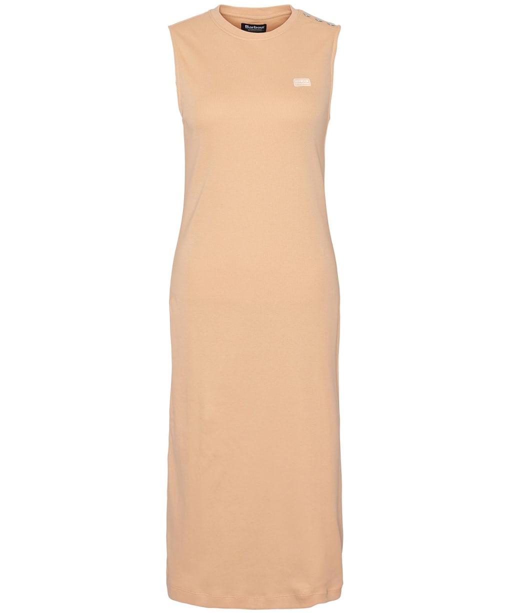 Women's Barbour International Hadfield Sleeveless Rib Midi Dress - Peach Melba