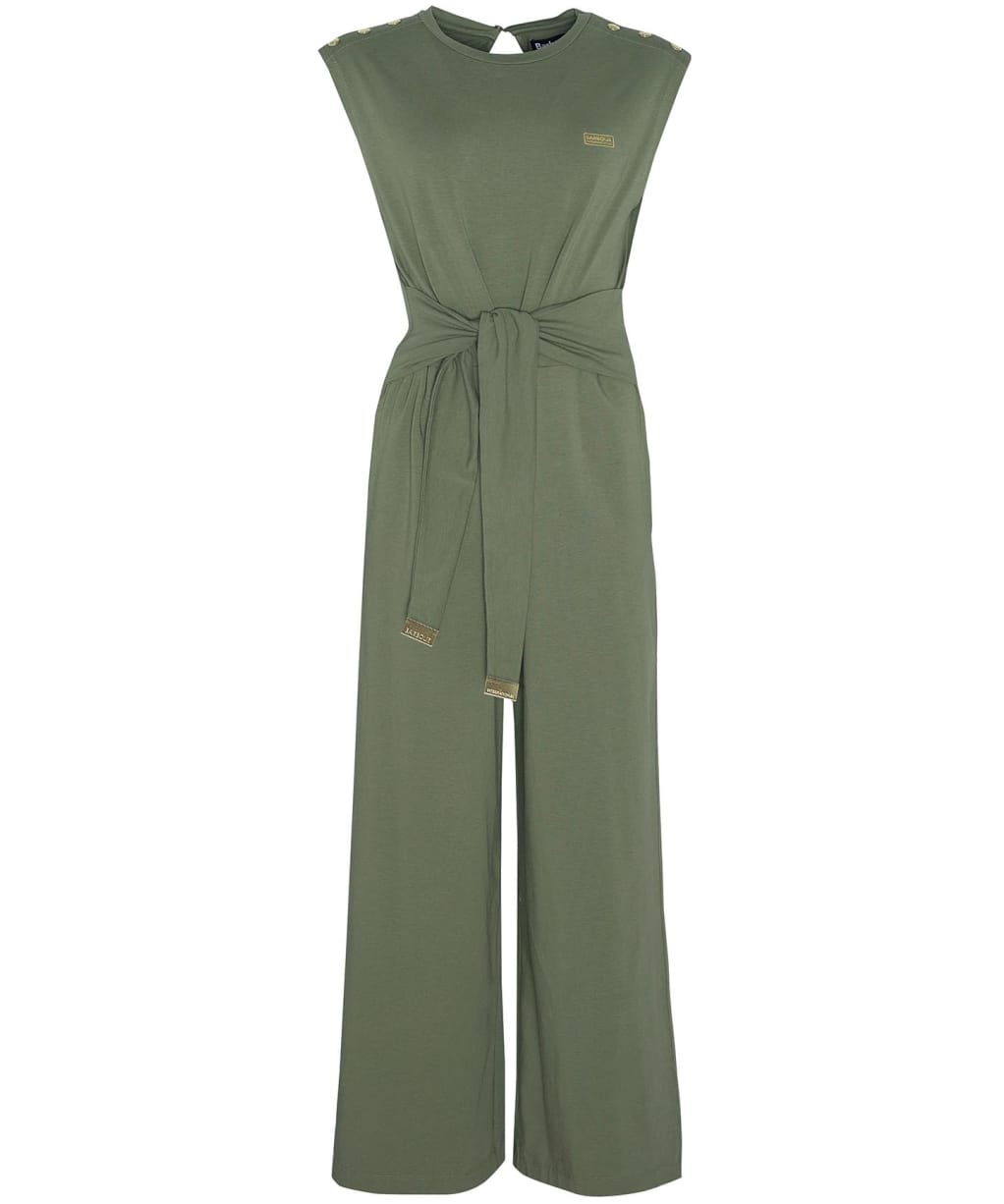 Women's Barbour International Bluford Jersey Jumpsuit - Green Smoke