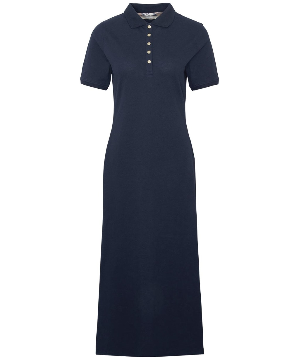 Women's Barbour Celeste Fit And Flare Cotton Blend Midi Dress - Navy
