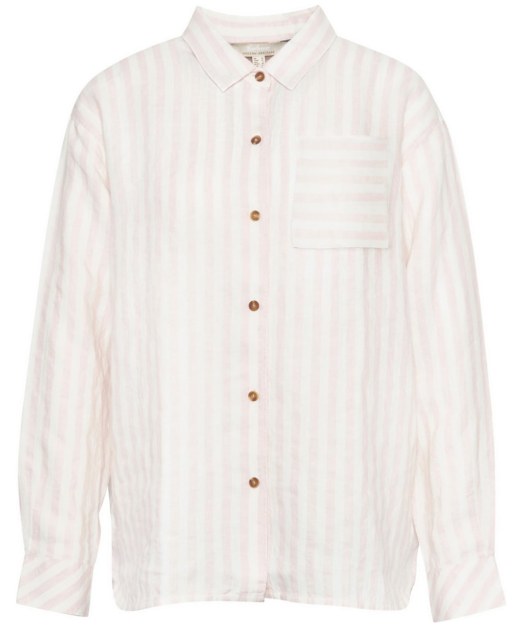 Women's Barbour Annie Long Sleeve Linen Shirt - Primrose Pink