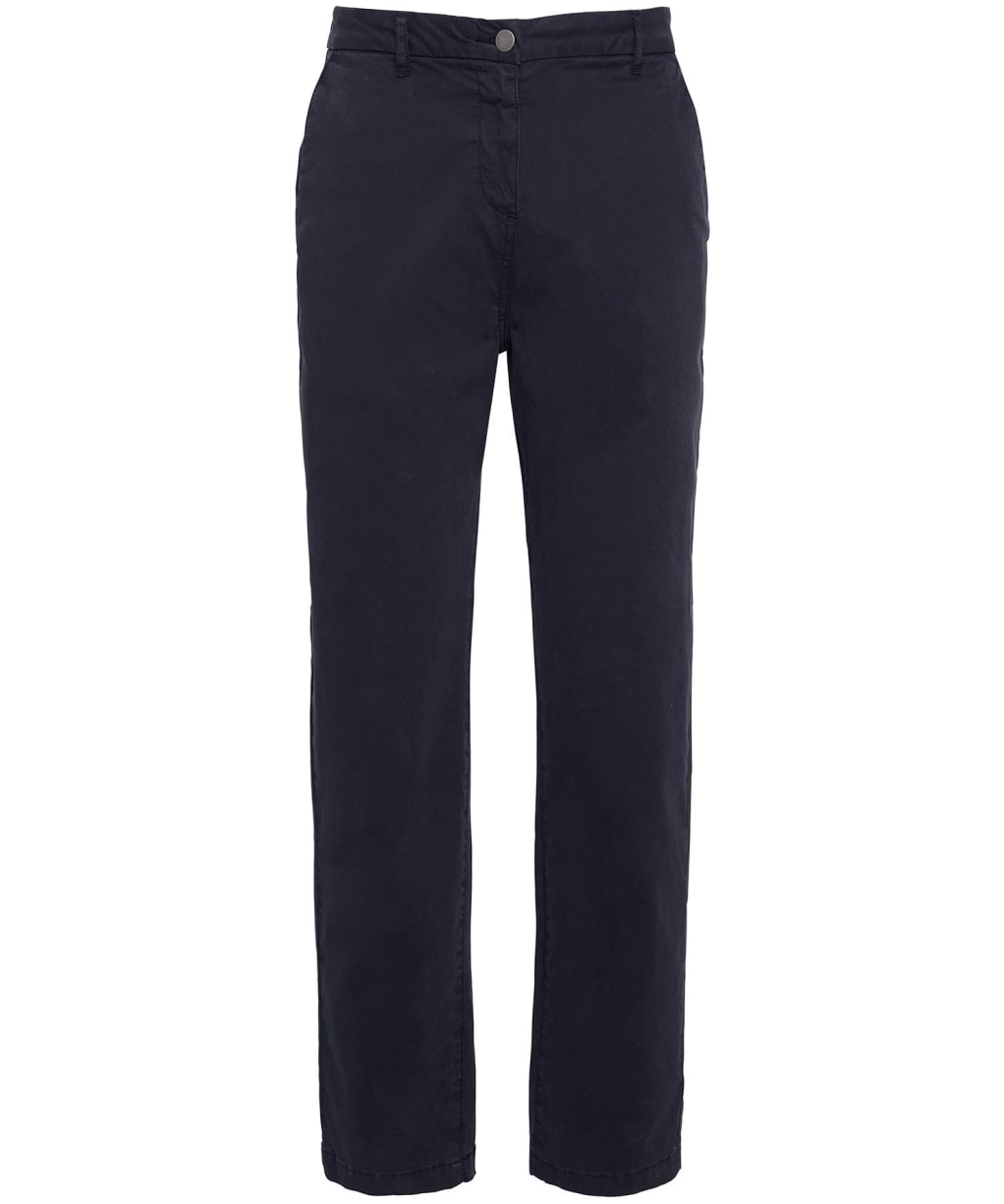 Women's Barbour Cropped Chino Trousers - Navy