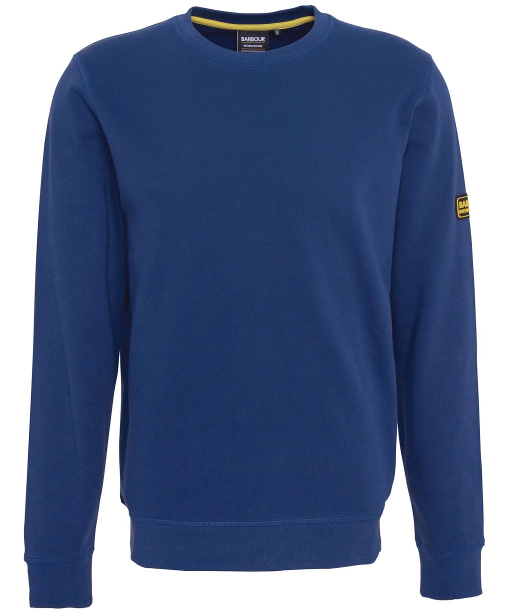Men's Barbour International Racer Badge Sweat - Washed Cobalt