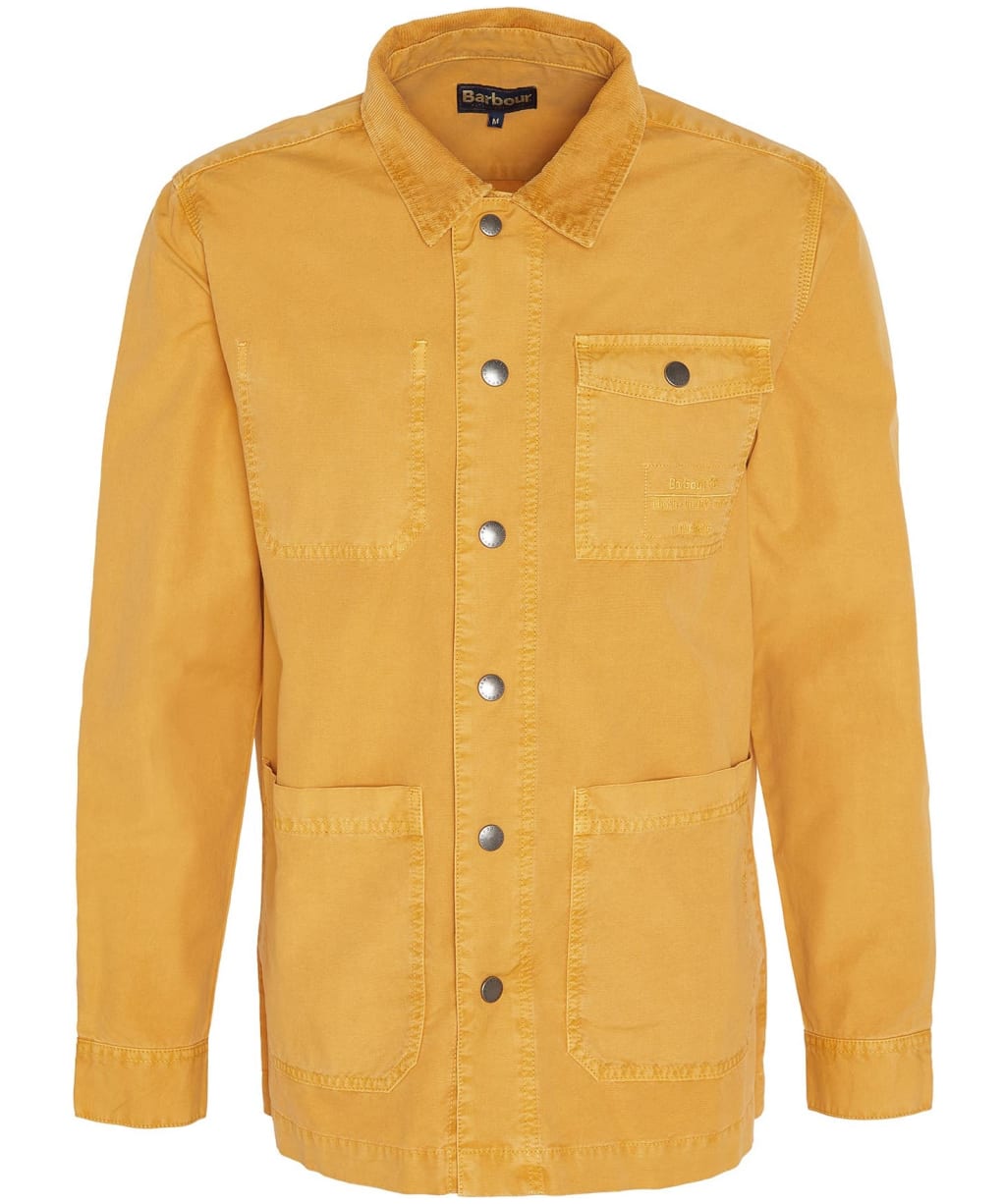 Men's Barbour Grindle Cotton Overshirt - Honey Gold 