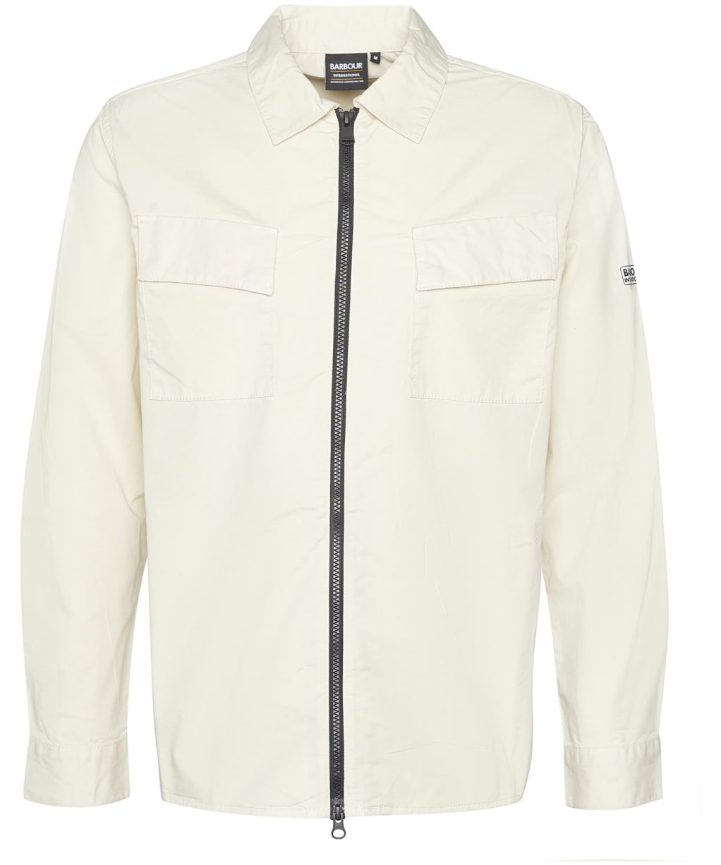 Men's Barbour International Parson Zip Through Overshirt - Dove Grey