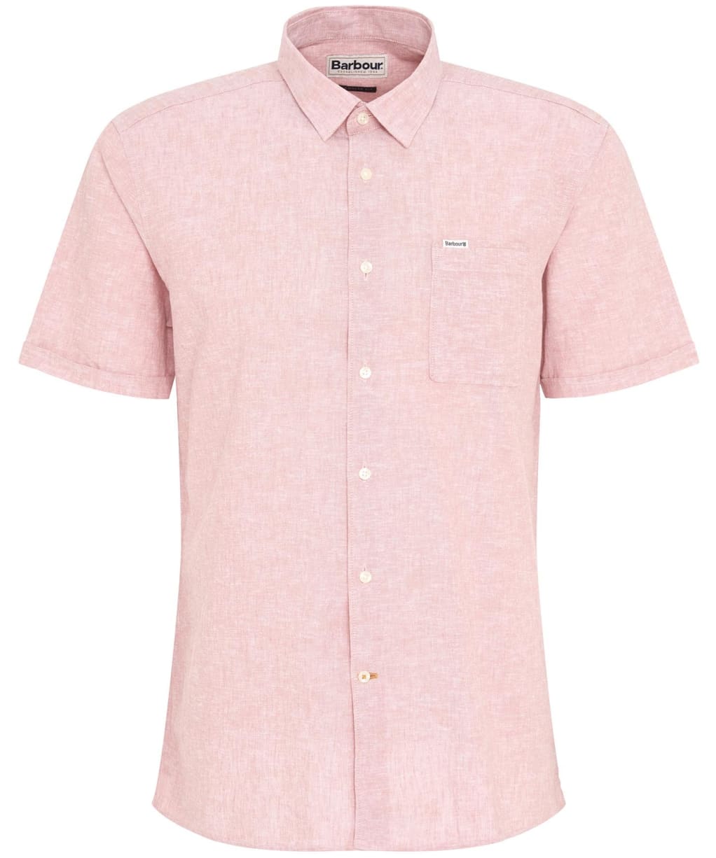 Men's Barbour Nelson S/S Summer Shirt - Pink Clay