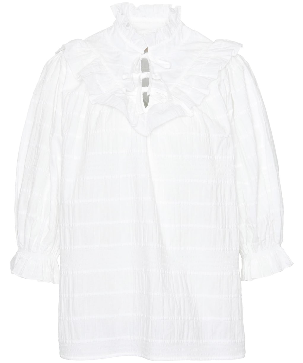 Women's Barbour Kelburn Textured Cotton Top - White