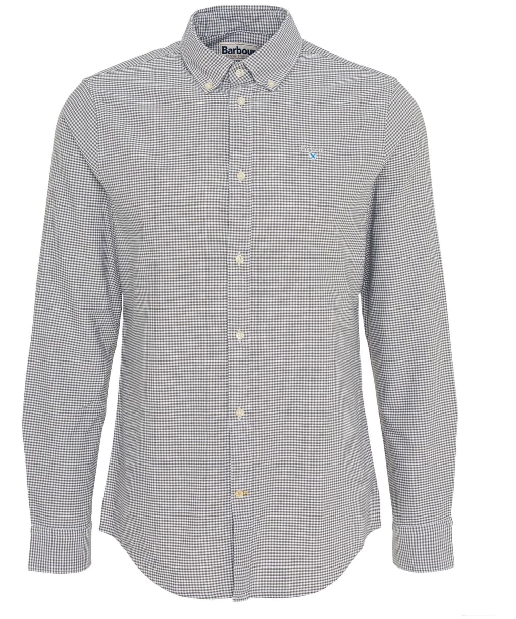 Men's Barbour Gingham Oxtown Tailored Shirt - Dusty Green