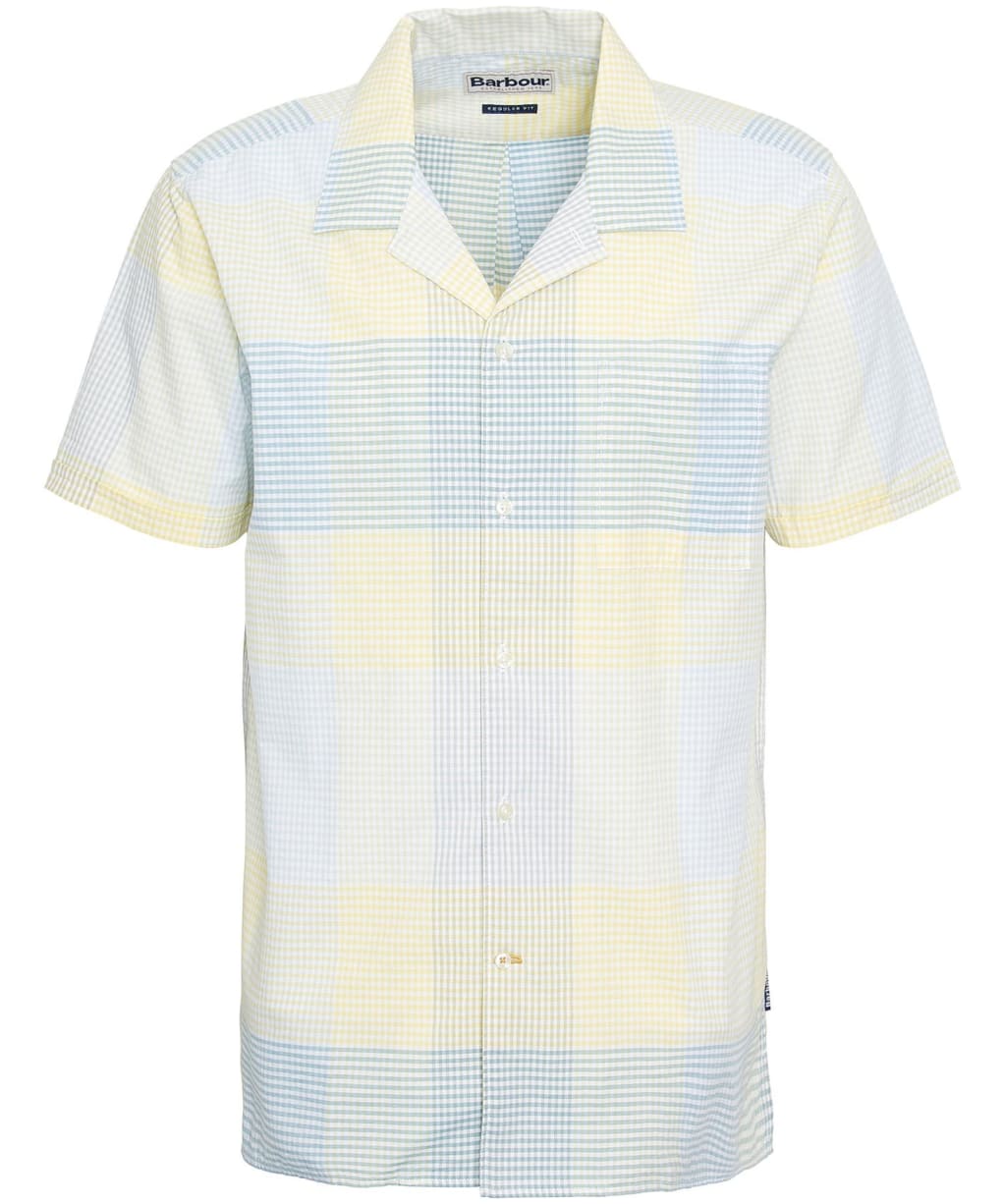 Men's Barbour Chesil Short Sleeve Summer Fit Cotton Shirt - Lemon