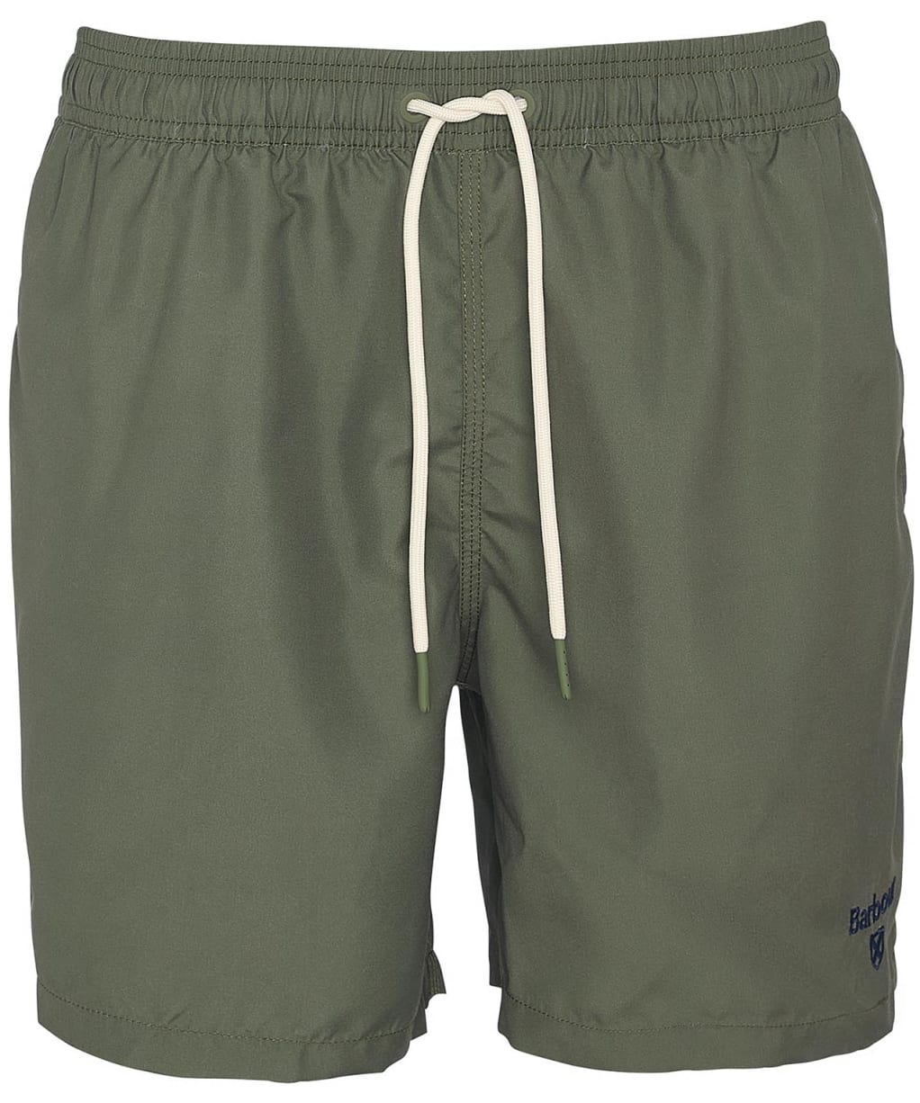 Men's Barbour Staple Logo 5' Swim Shorts - Olive