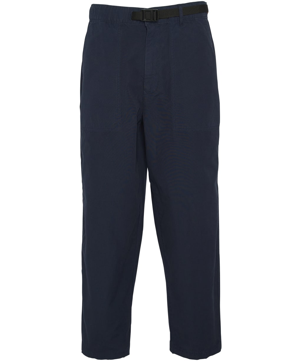 Men's Barbour Grindle Canvas Twill Trousers - Navy
