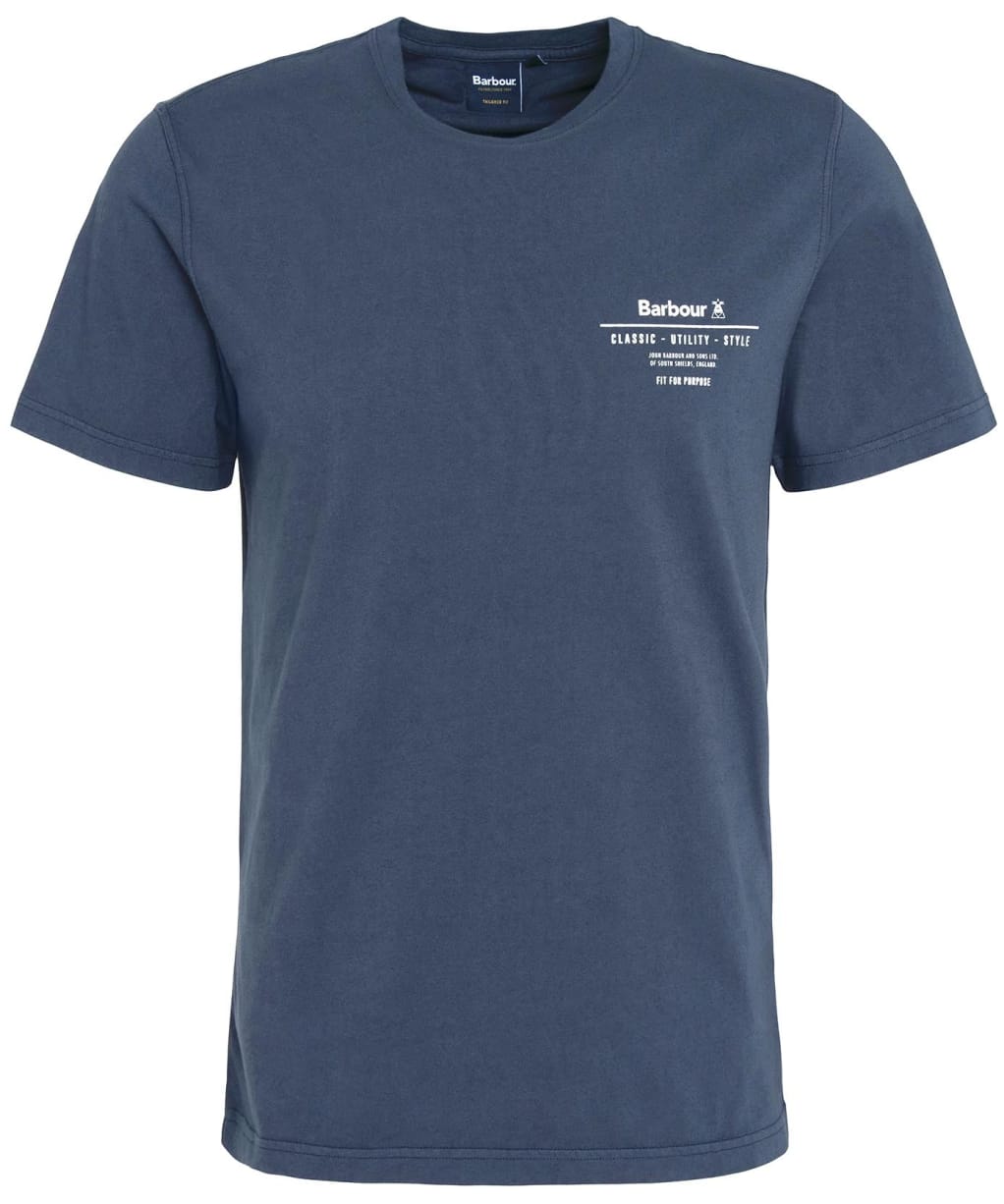Men's Barbour Hickling Short Sleeve Cotton T-Shirt - Navy