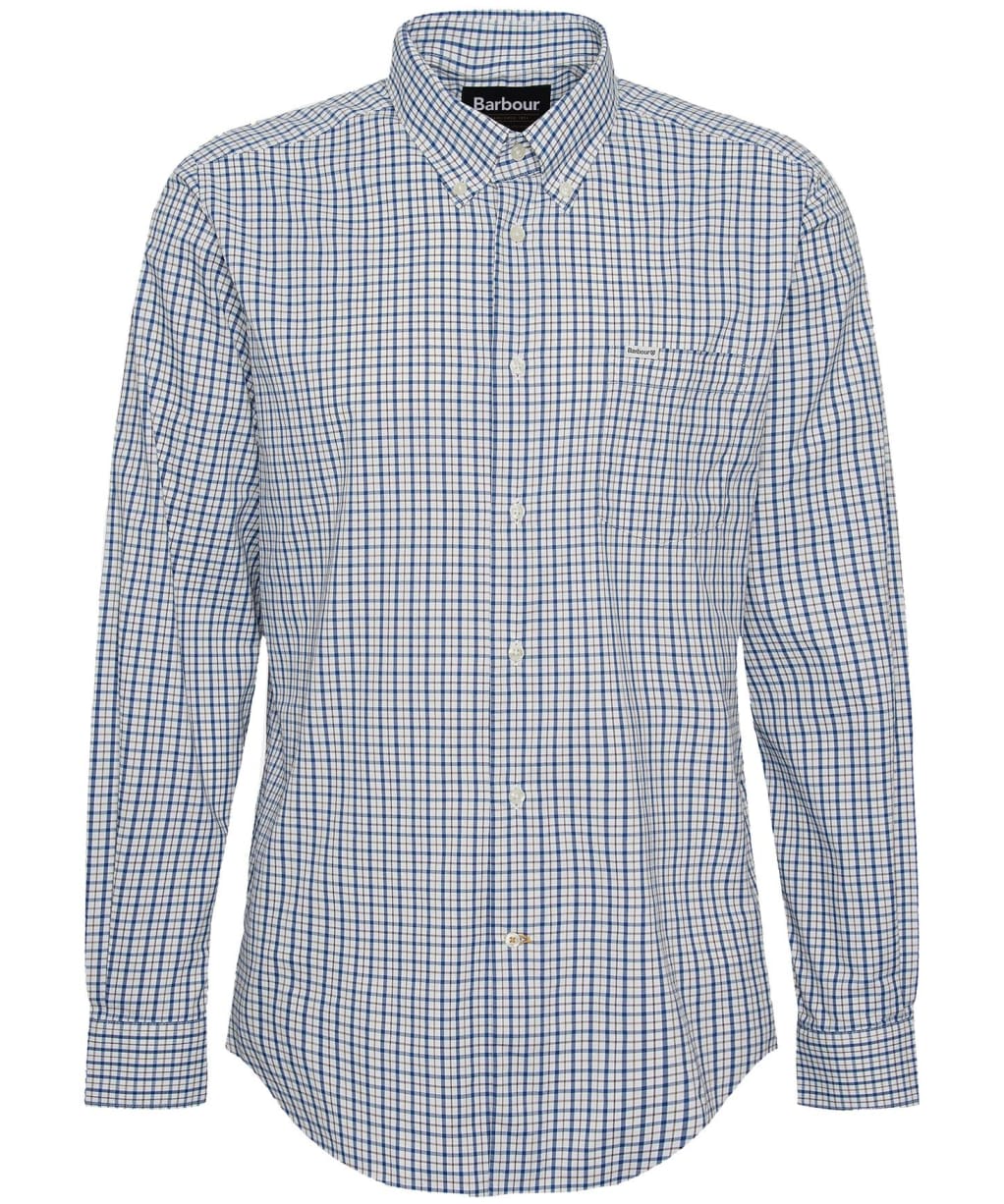 Men's Barbour Teesdale Long Sleeve Performance Shirt - Navy