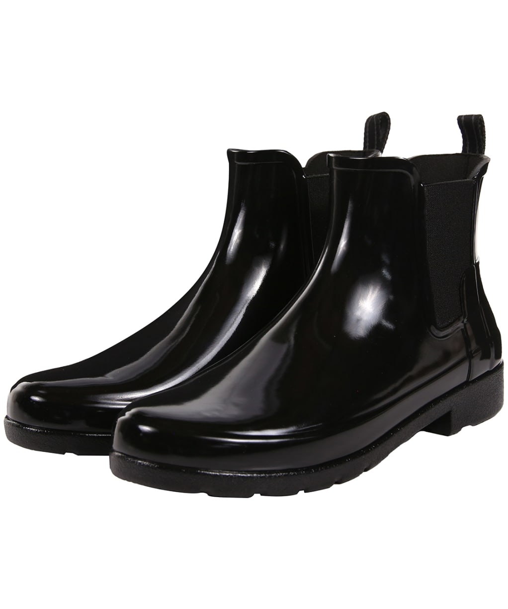 Women's Hunter Refined Chelsea Gloss Boot - Black