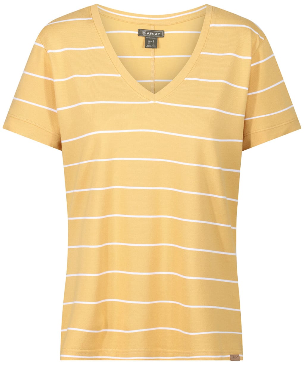 Women’s Ariat Fairford Short Sleeve T-Shirt - Ochre / White