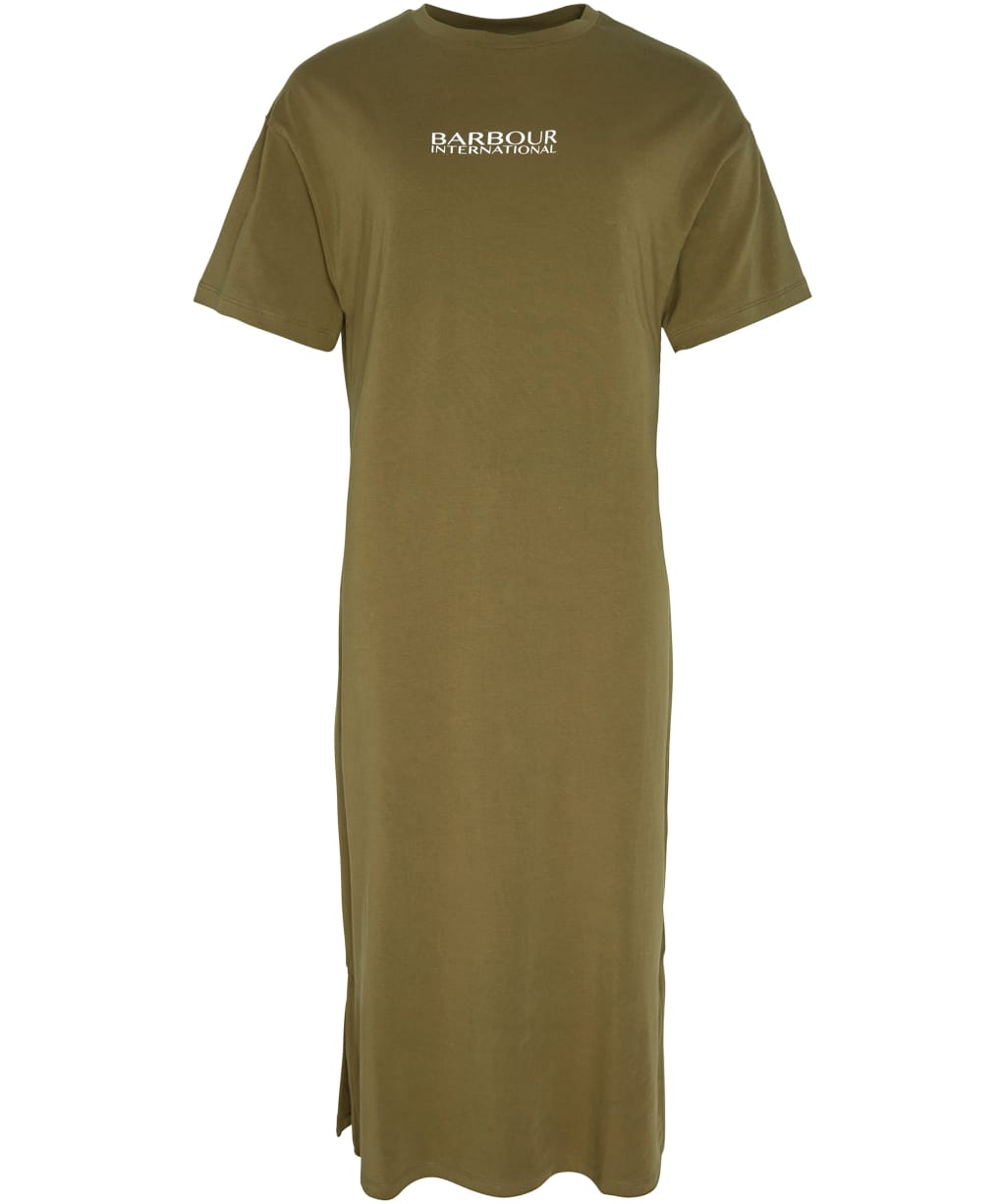 Women's Barbour International Sofia Midi Dress - Golden Khaki