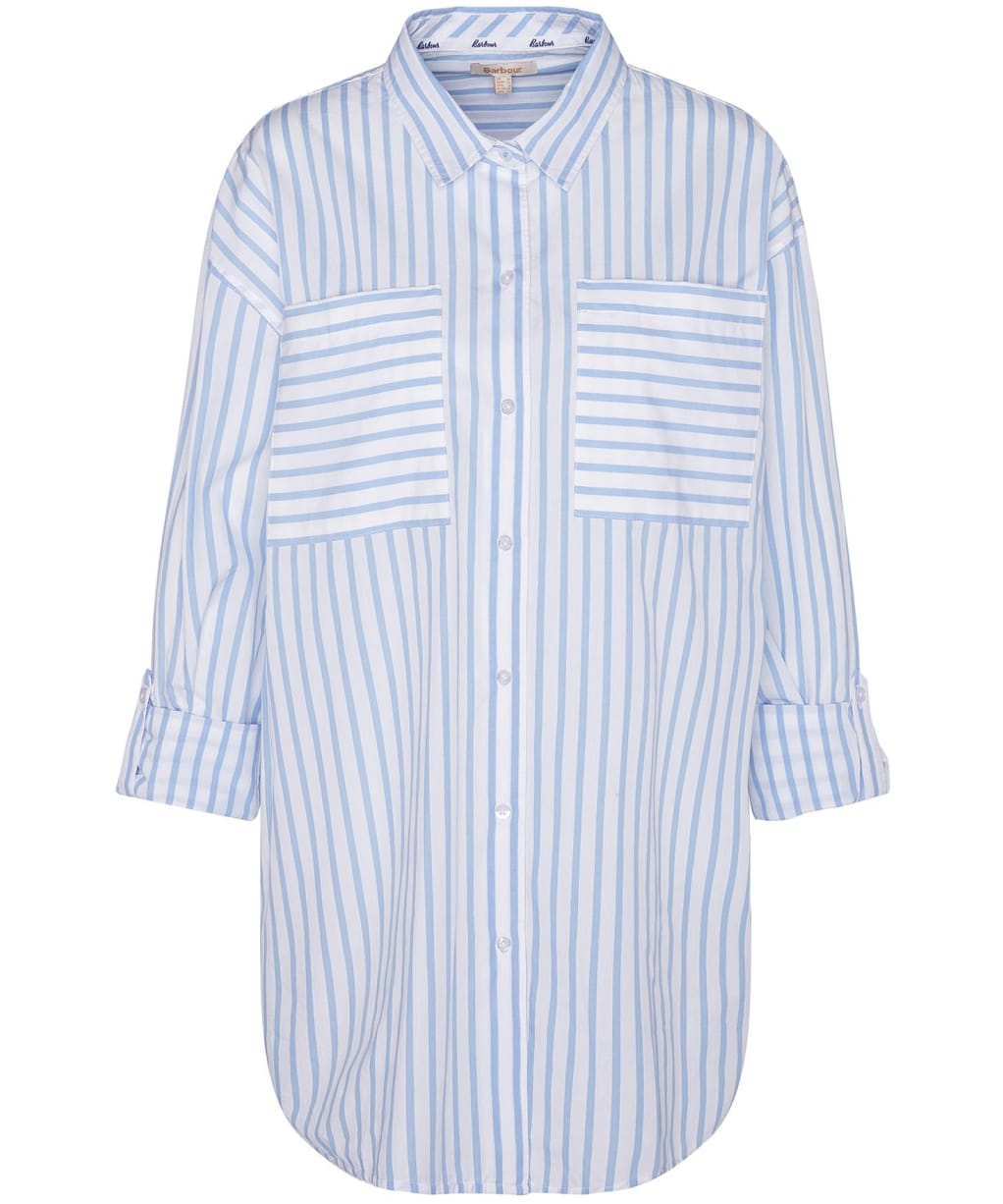 Women's Barbour Nicola Shirt - White / Blue Stripe