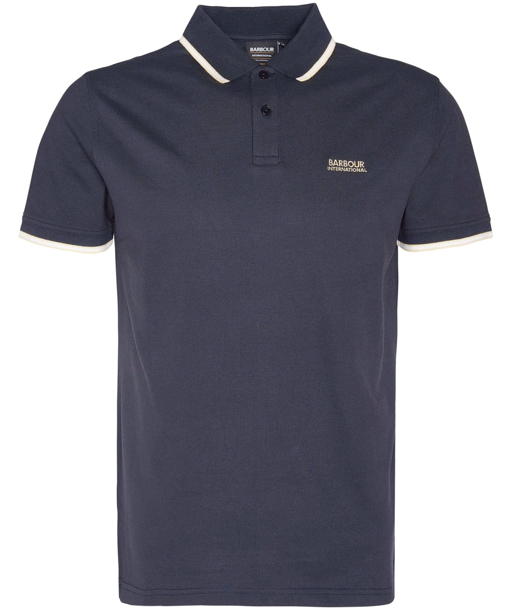 Men's Barbour International Rider Tipped Polo - Dark Navy