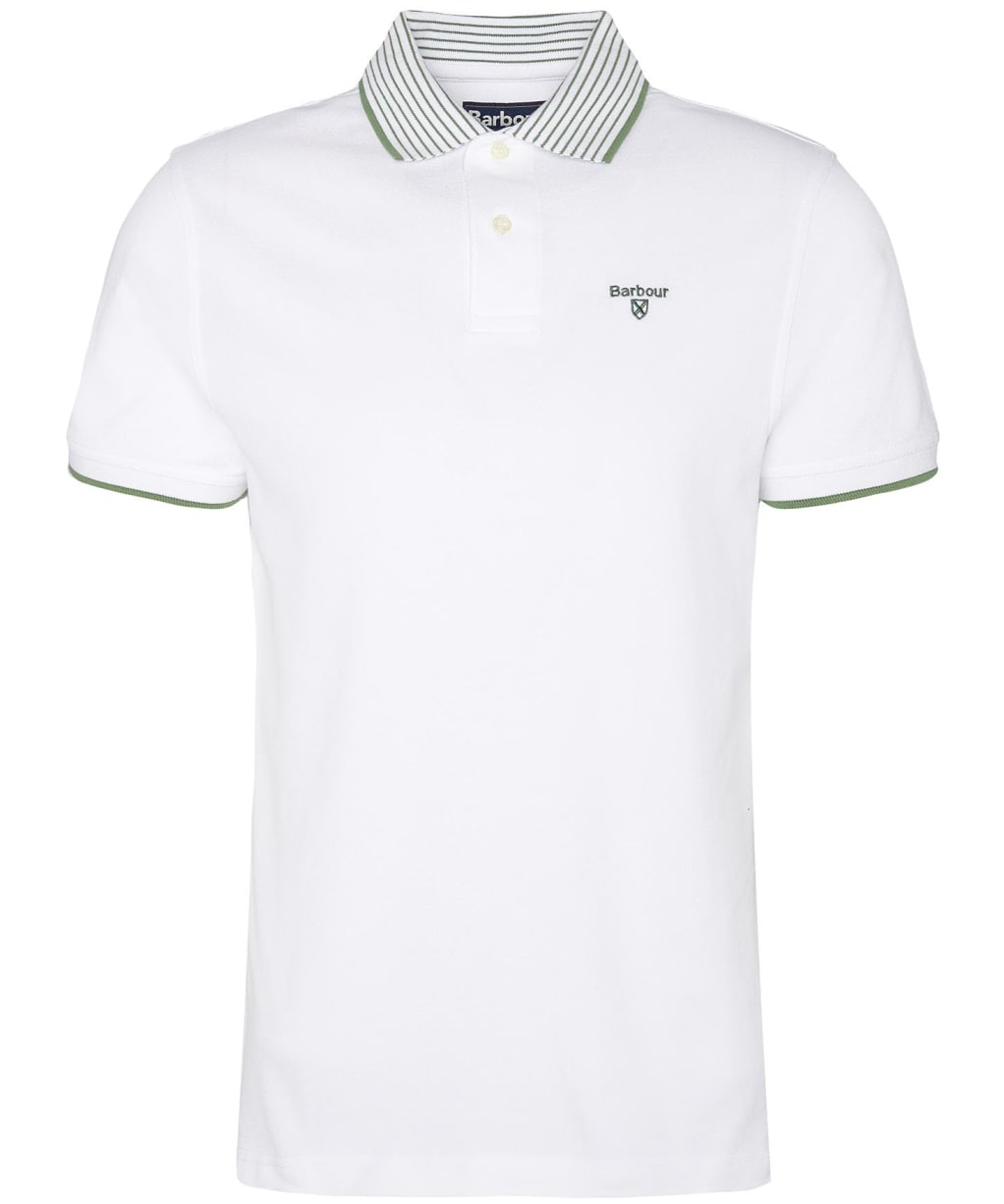Men's Barbour Denwick Polo Shirt - White