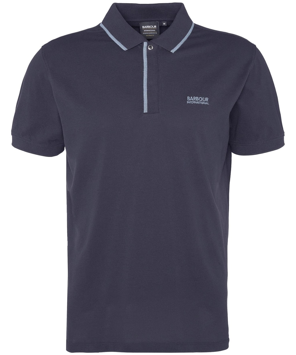 Men's Barbour International Daytona Tipped Polo Shirt - Dark Navy