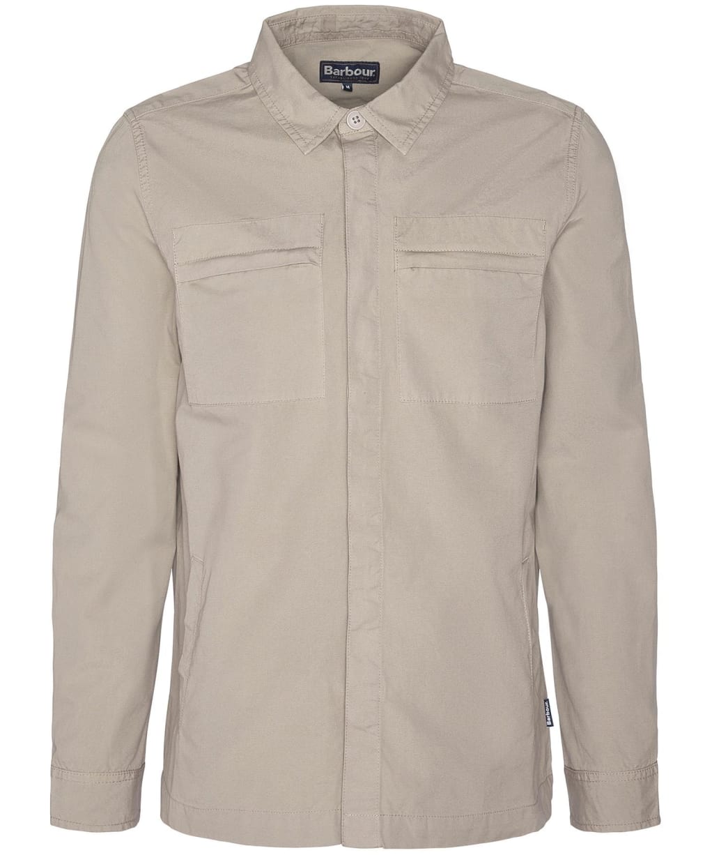 Men's Barbour Castlebay Garment Dyed Overshirt - Concrete